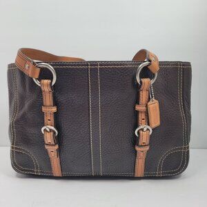 Coach Chelsea Women's Brown Pebbled Leather 2 Handles Tote Bag